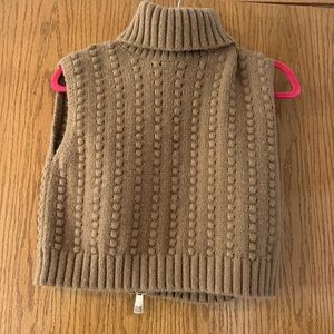 Zara Cozy Brown Turtleneck Sweater Vest